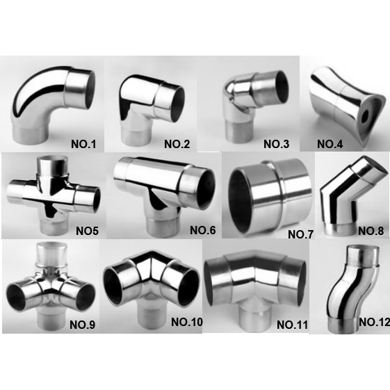 Pipe Elbow and tube connector for Staircase Railing