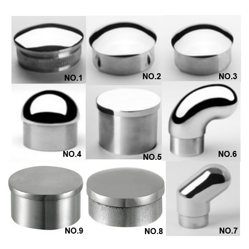 Handrail stainless steel end cap/glass fence post cap