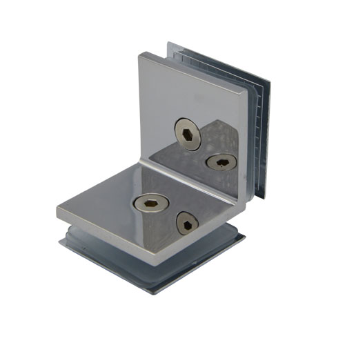 Glass Clamps DL202, 90 angle, double, zinc alloy